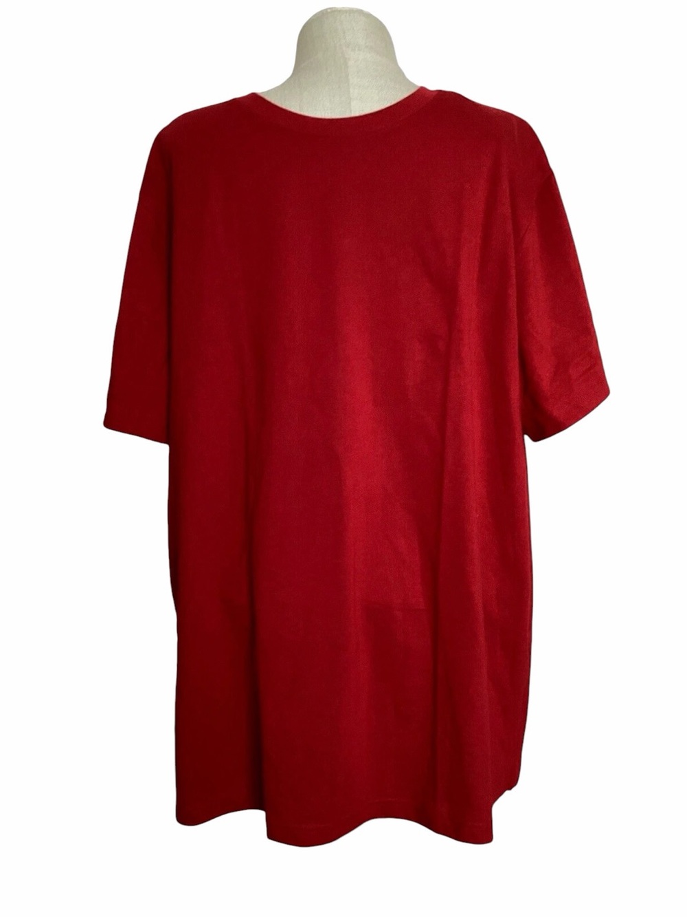 George Men's Short Sleeve Crewneck Tee Red Size Medium 38-40
